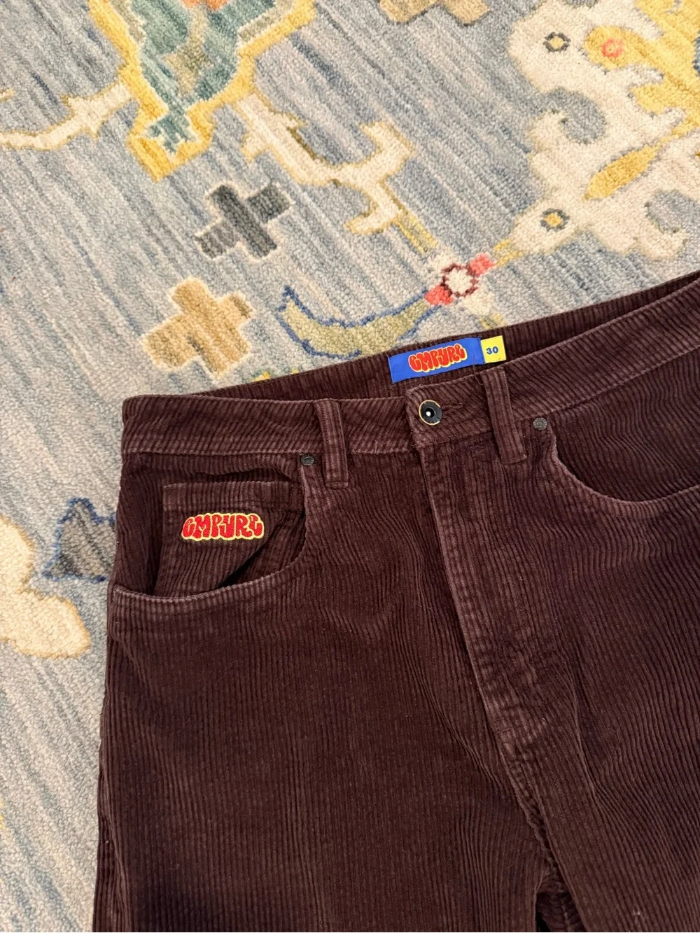 EMPYRE Relax brown cotton corduroy pants (men and women) Sz 30 unisex zumies